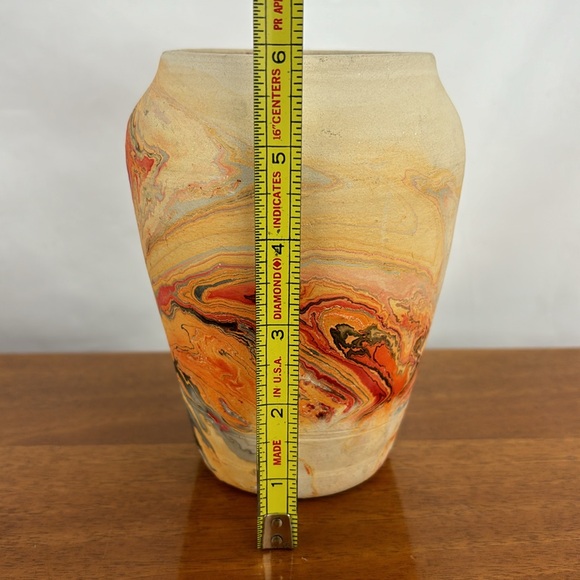 Vintage boho 1970s nimadji pottery vase - Picture 4 of 6